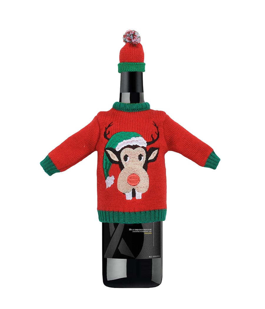 Bucktooth Rudolph Wine Sweater Primary Image