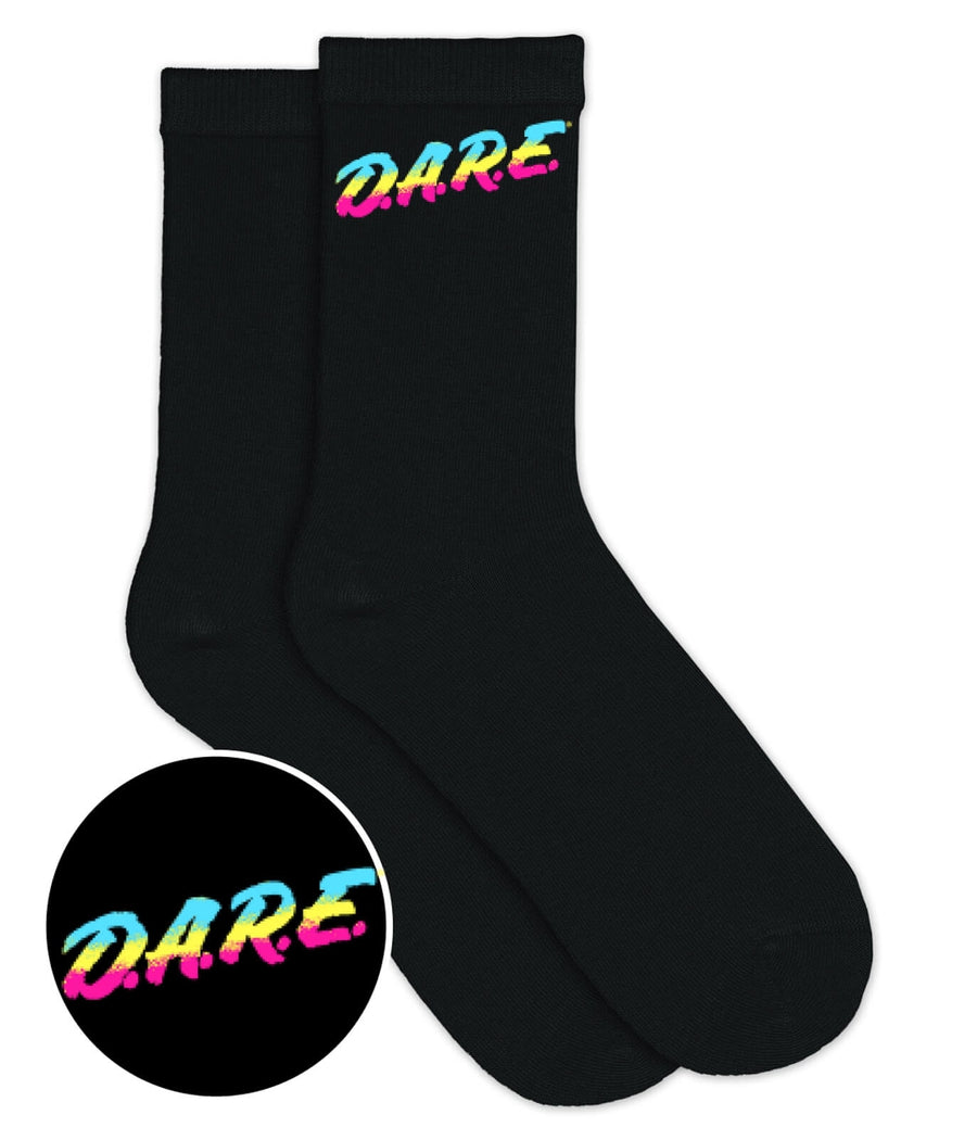 Black DARE Socks (Fits Sizes 8-12M |  7-11W)