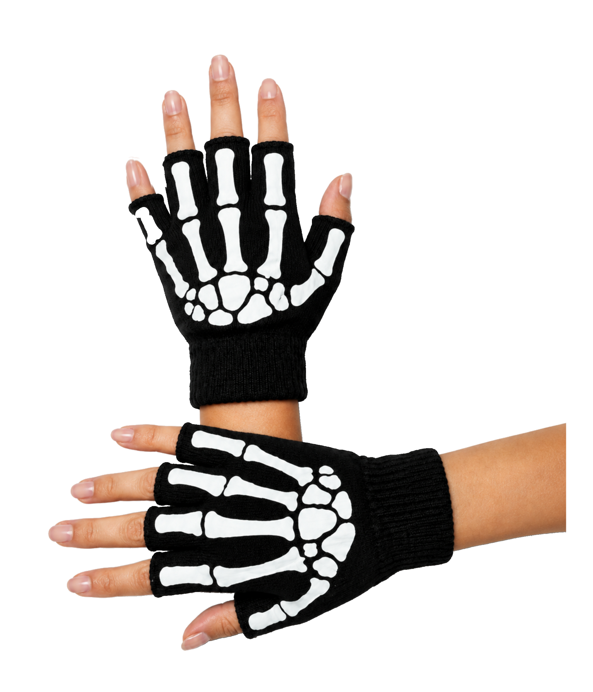 Fingerless Skeleton Gloves