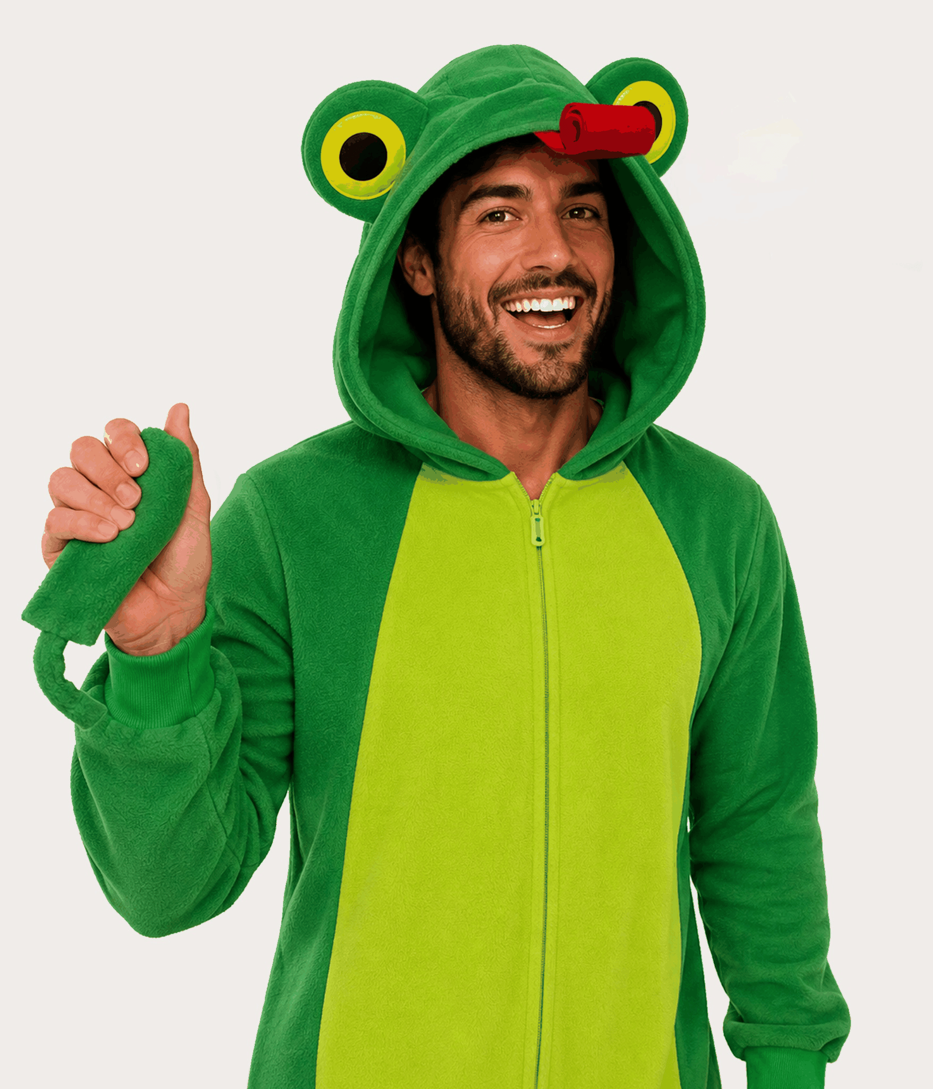 Men’s Pop-Out Tongue Frog Costume