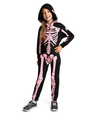 Girl's Pink Skeleton Costume