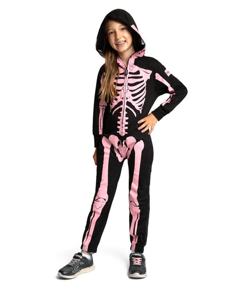 pink skeleton dress Pink Skeleton T-shirt Dress: Spooky Gothic Halloween Fashion
