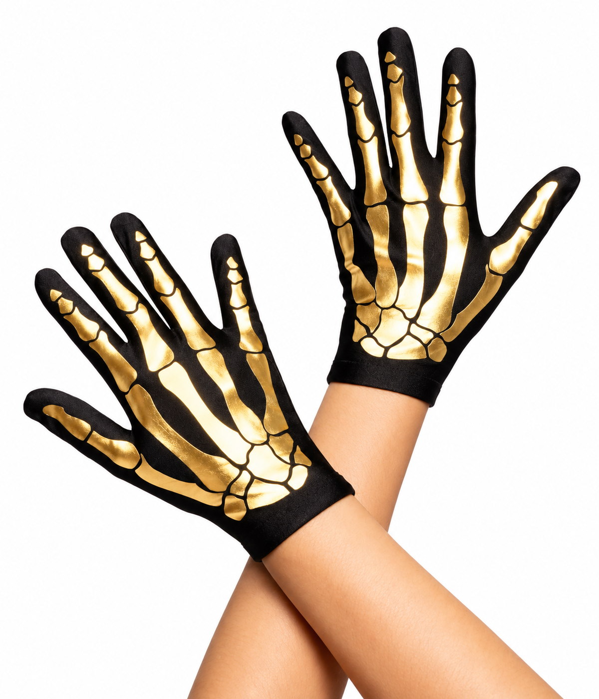 Gold Skeleton Gloves