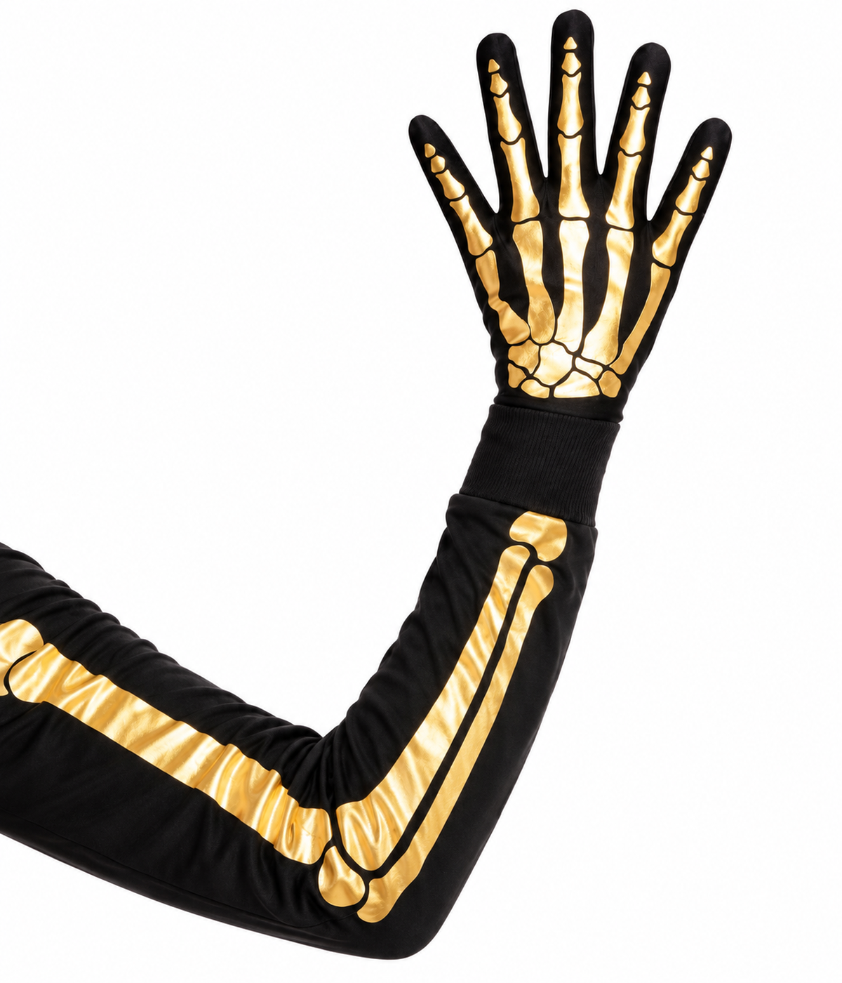 Gold Skeleton Gloves Image 2