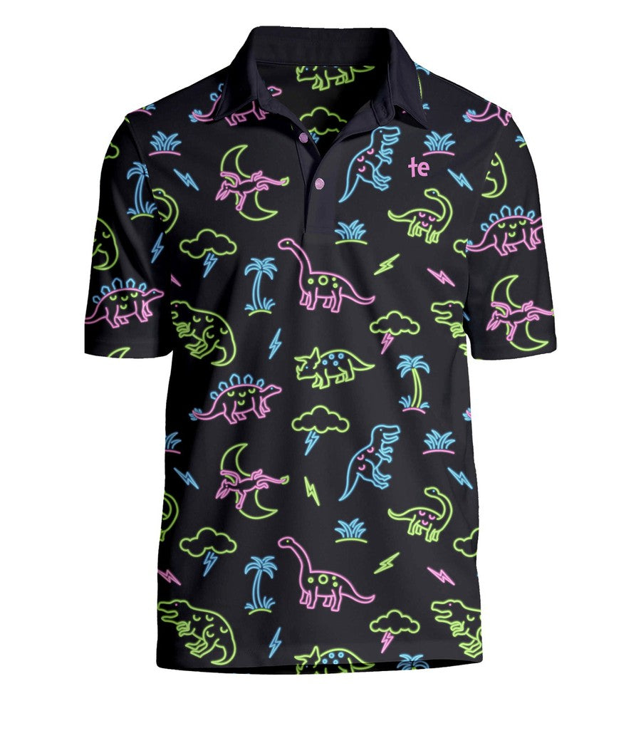 mens dinosaur dress shirt Diggin' Up Dinosaurs Button Up Shirt | Adult Apparel | Adult | Adult | XS | Black/White