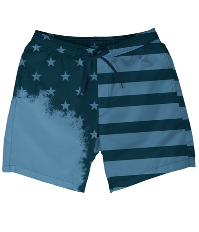 American Flag Color Changing Swim Trunks Image 6
