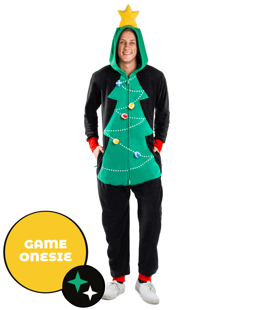Men's Christmas Tree Toss Game Jumpsuit