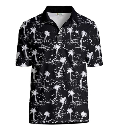 Men's Monochrome Moonlight Golf Polo Image 6