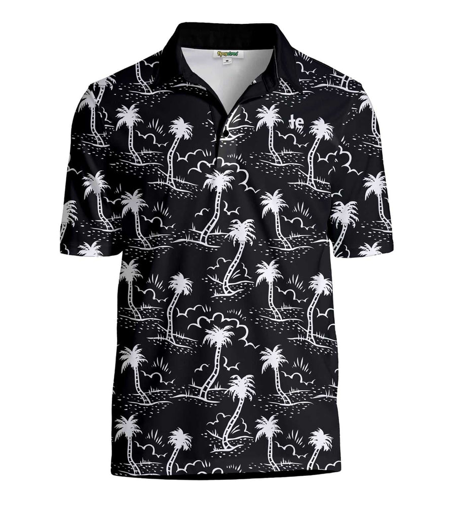 Men's Monochrome Moonlight Disc Golf Polo Image 5