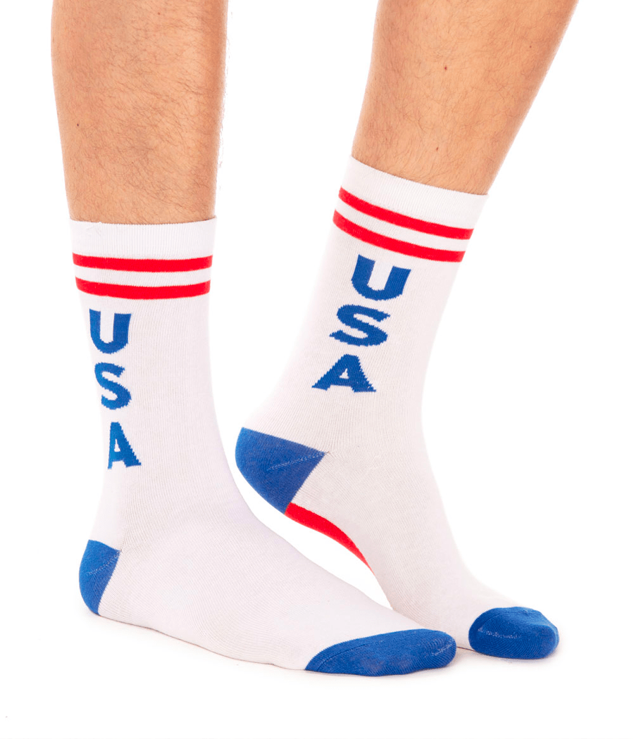 Men's Retro USA Socks (Fits Sizes 8-11M) Image 2