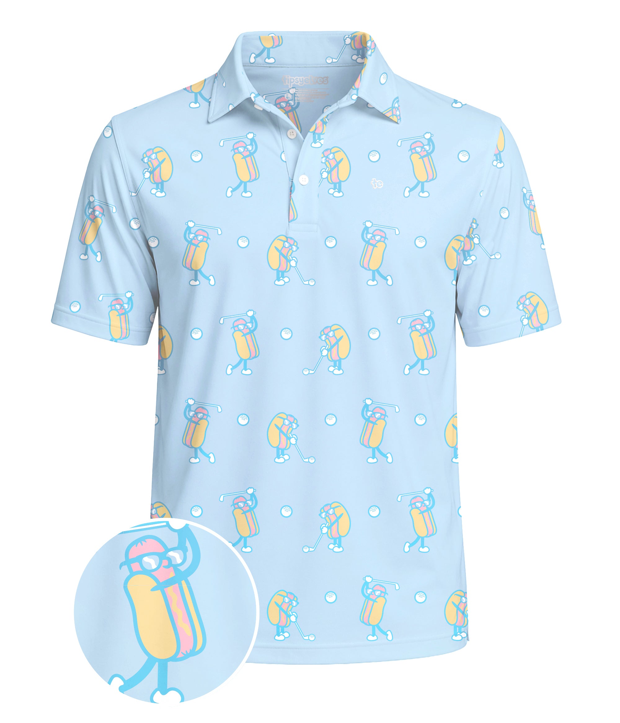 Sizzlin' Swing Golf Polo: Men's Golf Outfits | Tipsy Elves