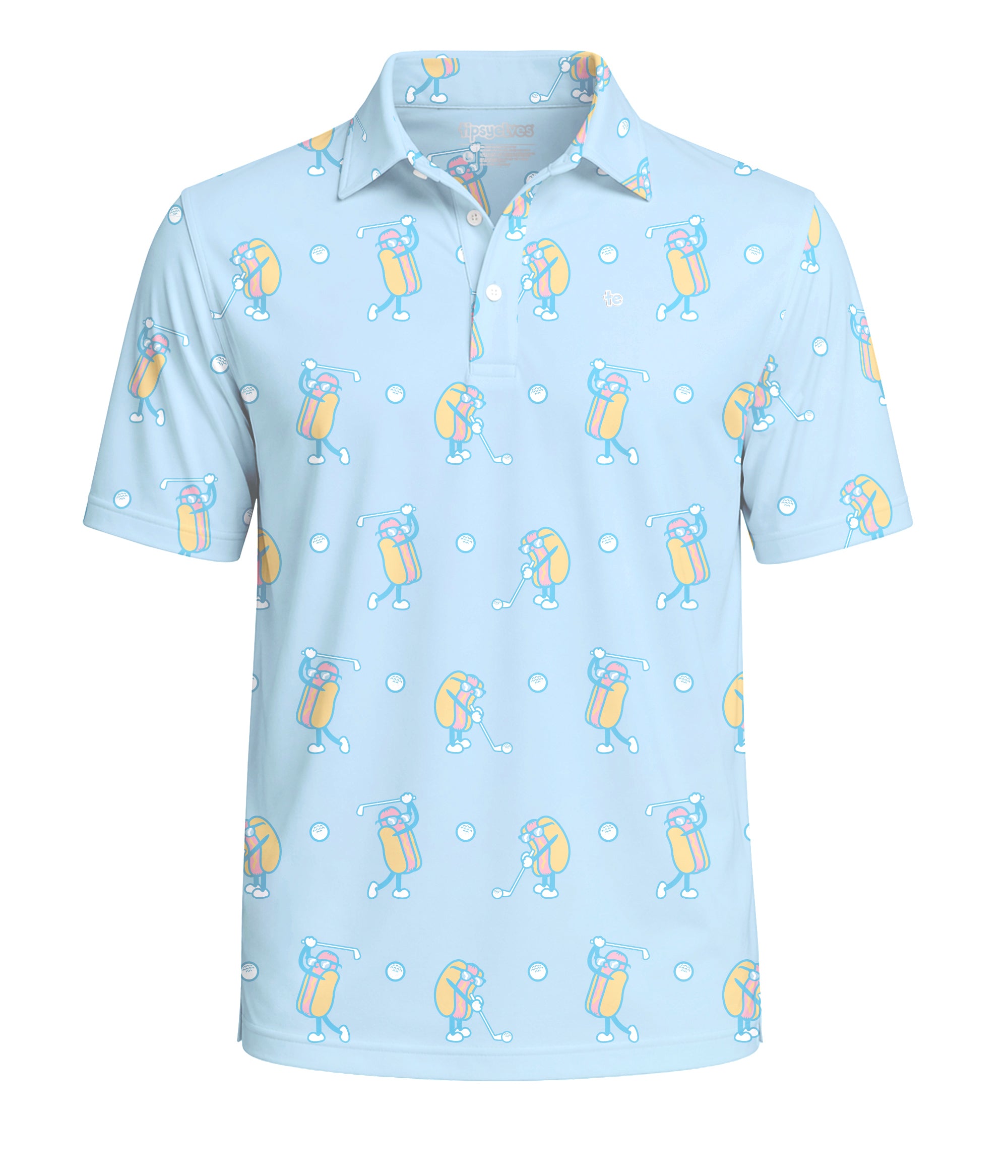 Sizzlin' Swing Golf Polo: Men's Golf Outfits | Tipsy Elves