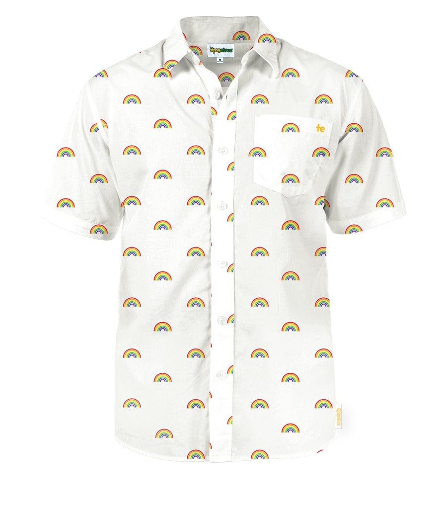 White Rainbow Button Down Shirt