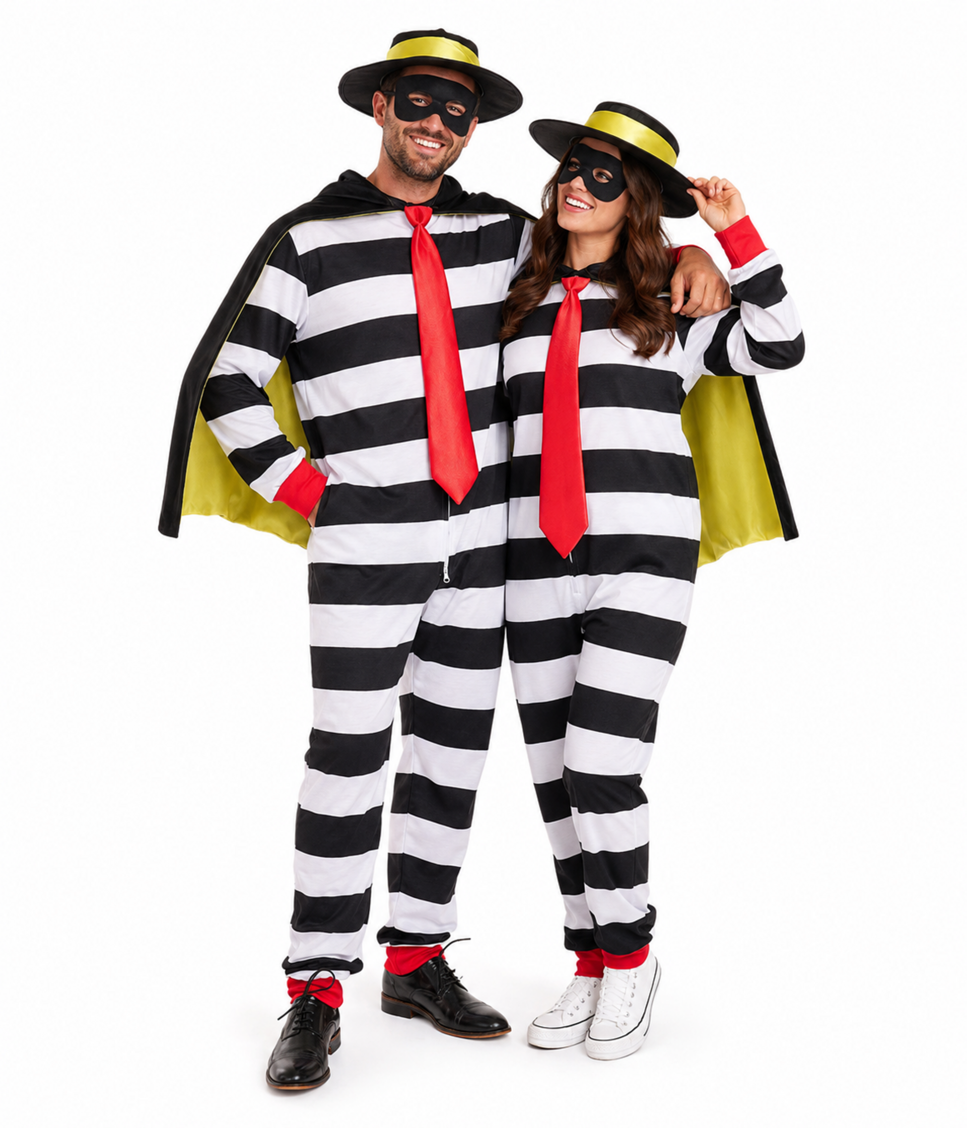 Matching Hamburger Thief Couples Costumes Primary Image