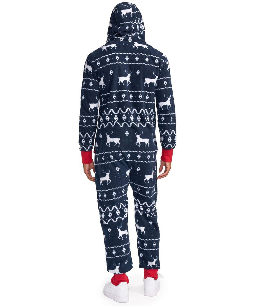 Men's Blue Reindeer Jumpsuit