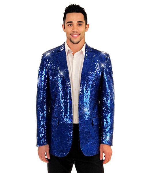 Men's Blue Sequin All Over Blazer Men's Blue Sequin All Over Blazer