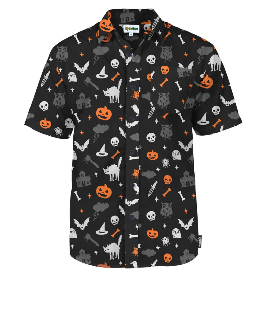 Halloween Night Button Down Shirt: Men's Halloween Outfits Tipsy