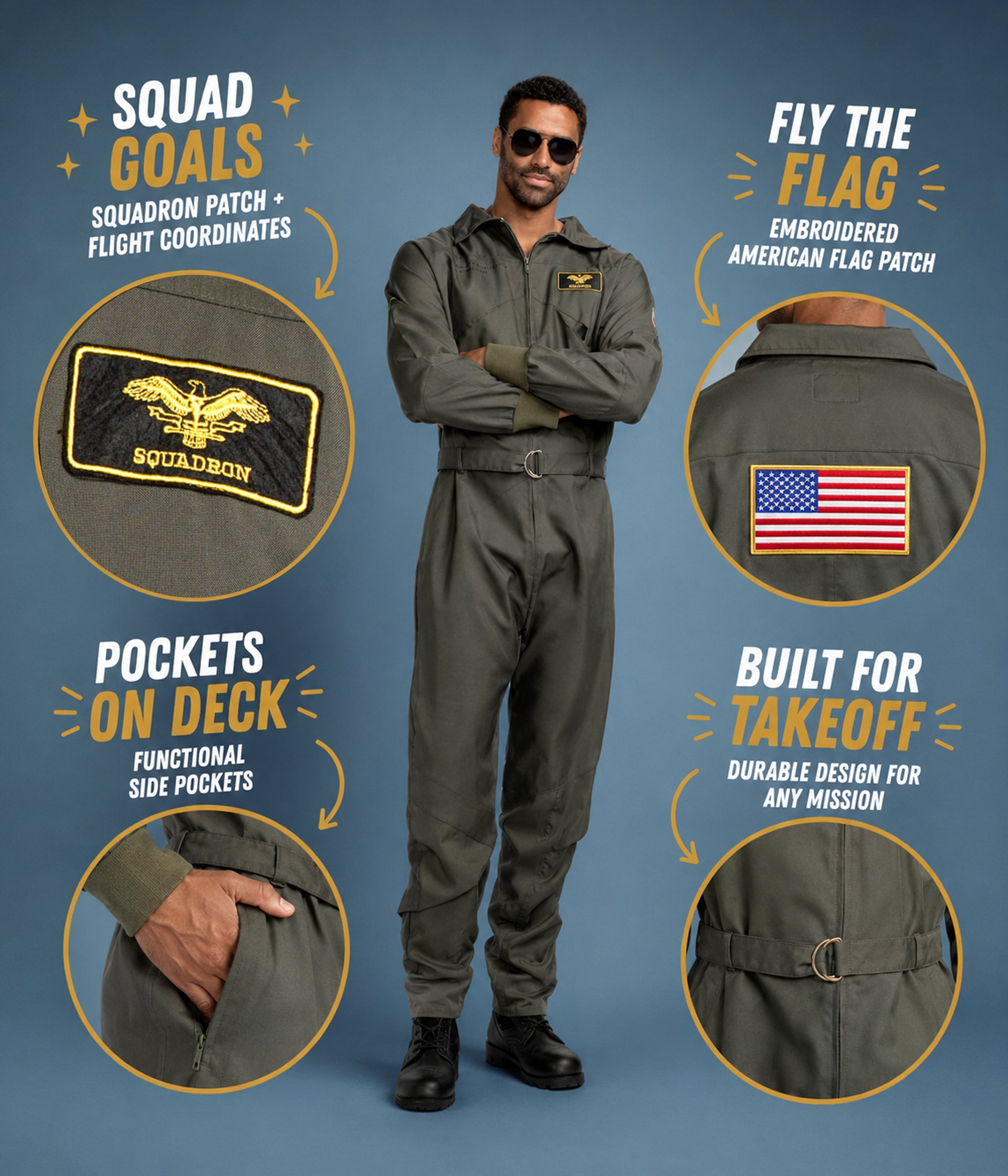 Men's Pilot Costume Image 2