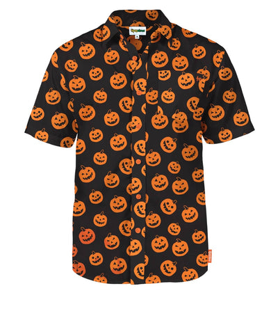 Men's Pumpkin Button Down Shirt Image 3