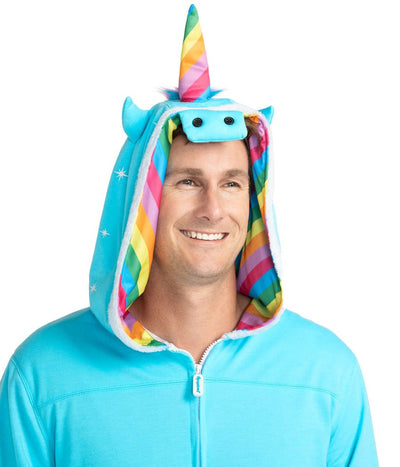 Costume pyjama d'unicorne rainbow 4-12 ans