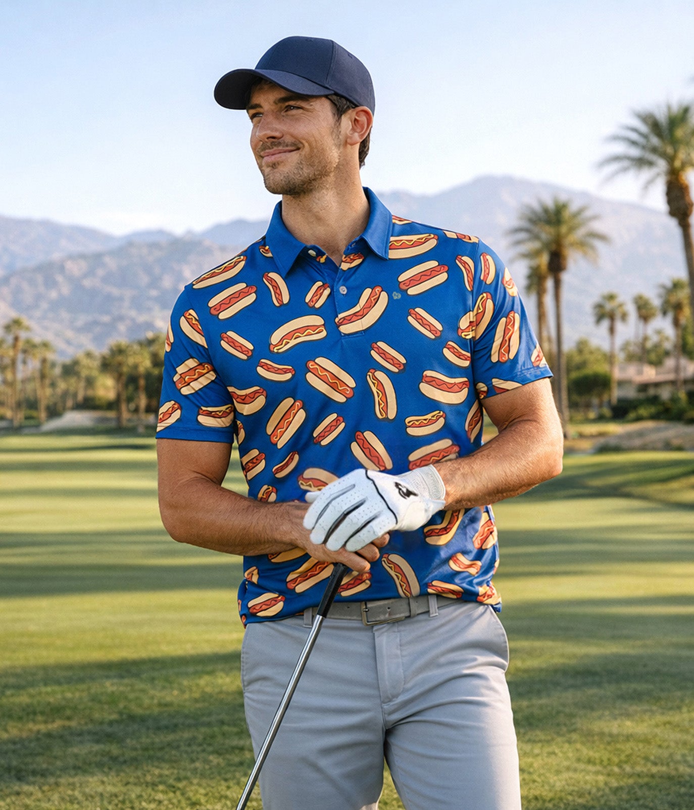 Men's Hot Dog Golf Polo