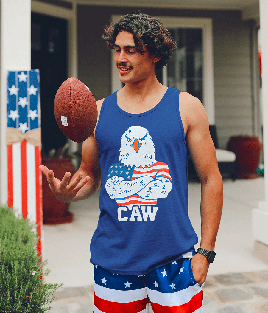 Men's Patriotic Caw Tank