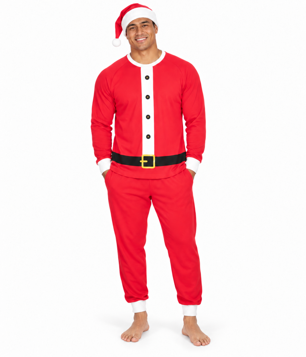 Men's Santa Claus Crew Neck Pajama Set