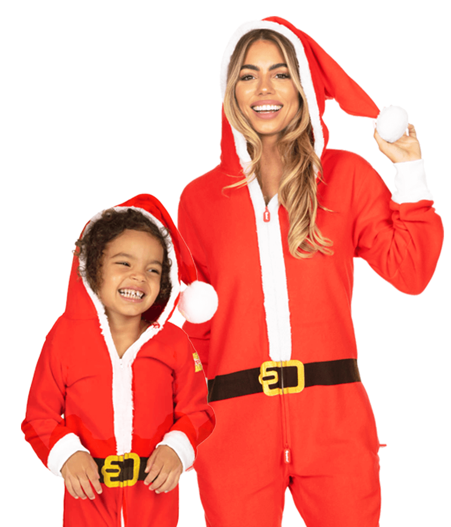 Mommy & Me Santa Christmas Jumpsuits Primary Image