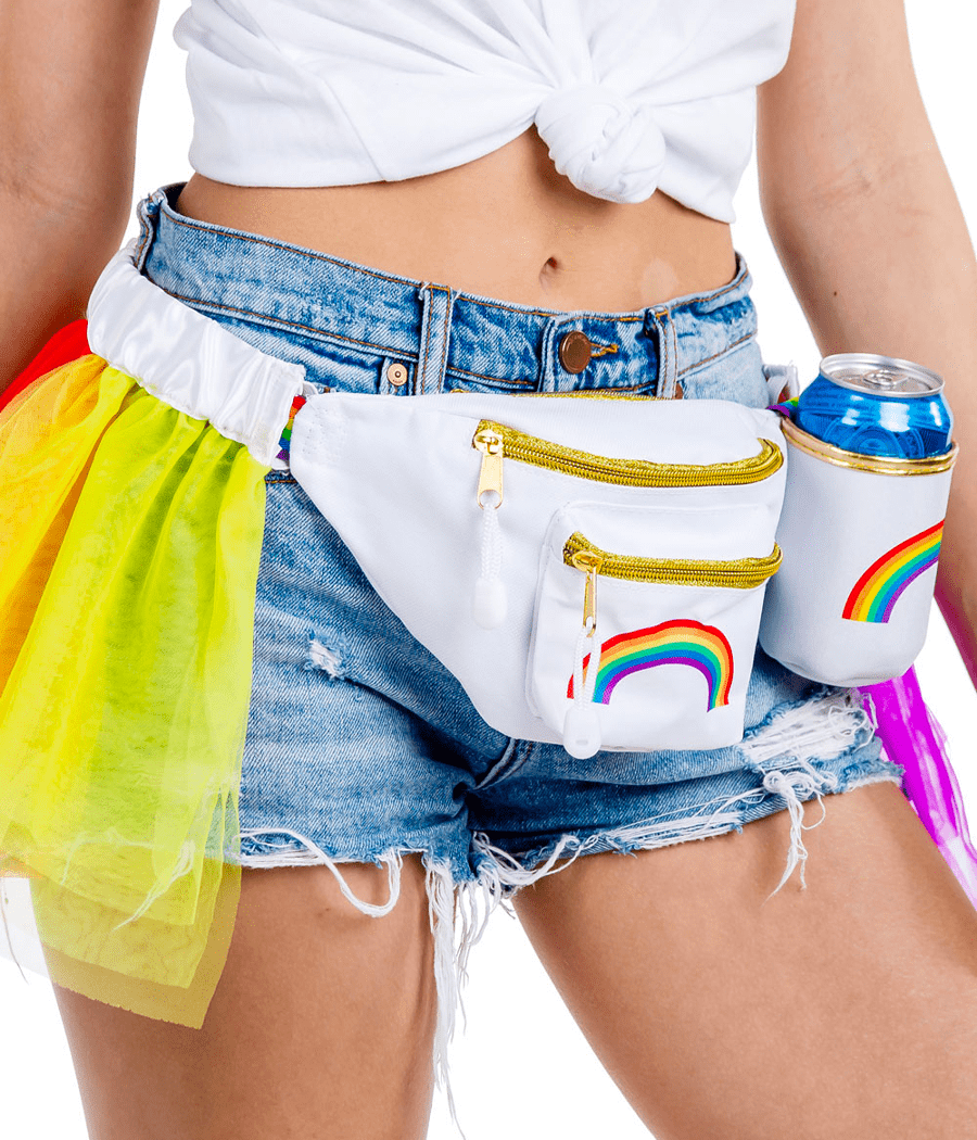 Over the Rainbow Fanny Pack with Drink Holder