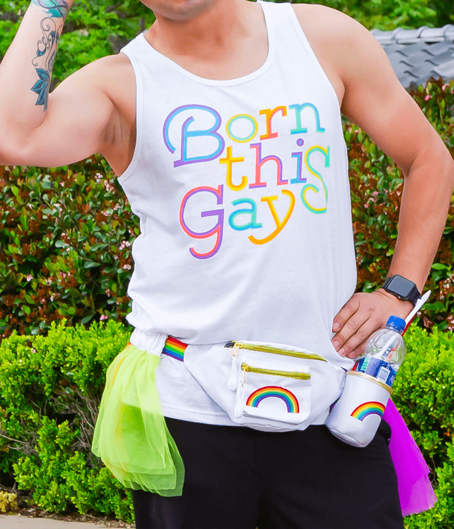 Clear rainbow fanny pack cheap