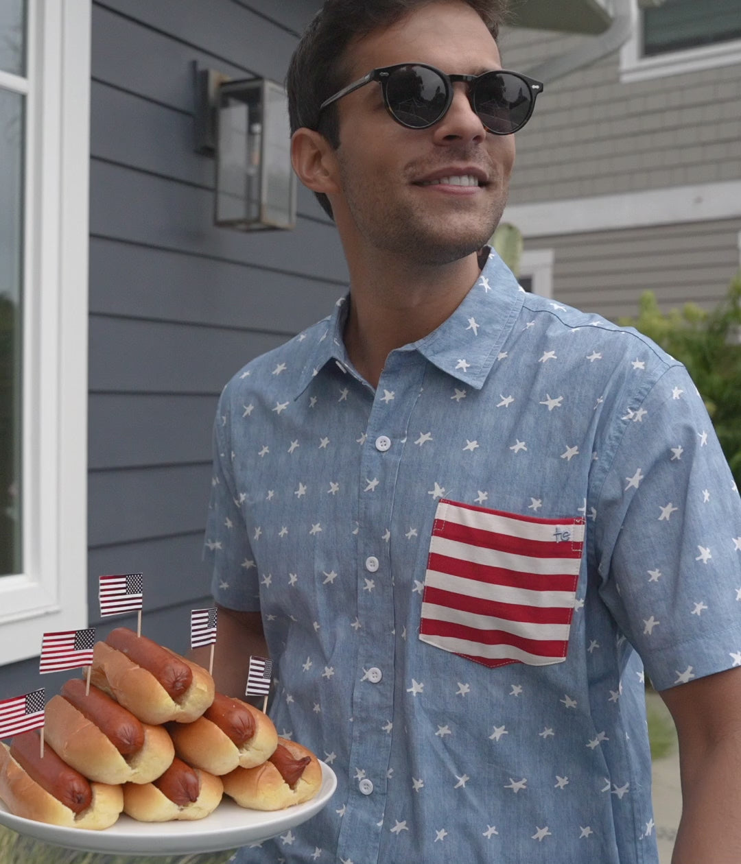 4th of july button up shirt