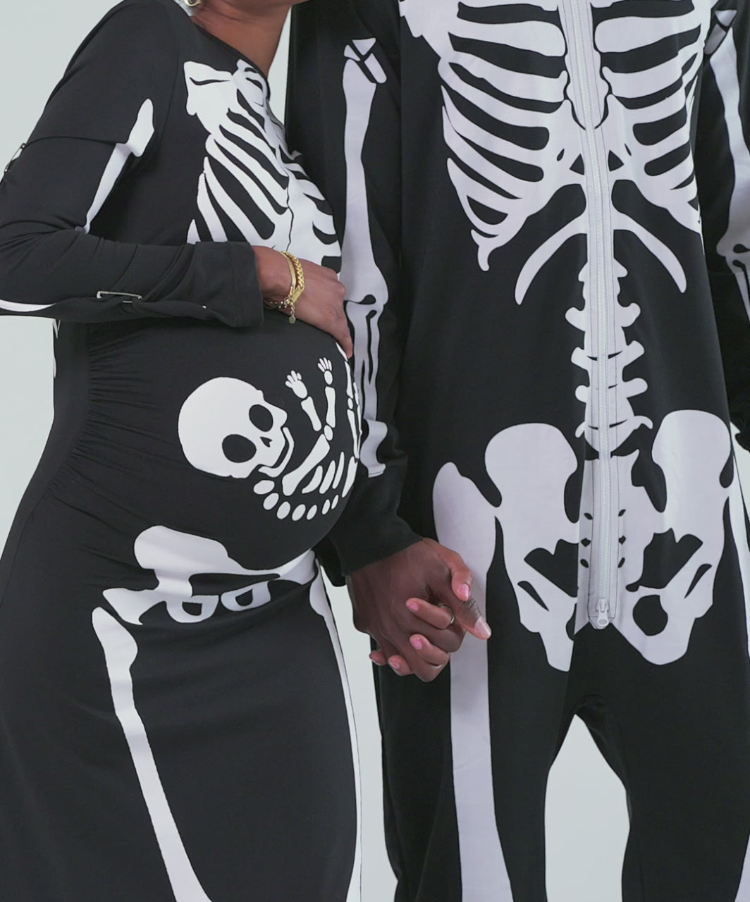 Maternity Skeleton Couples Costumes Image 2