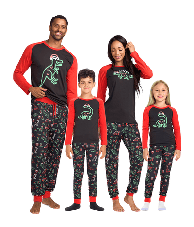 Matching Saint Nickosaurus Family Pajama Sets Primary Image