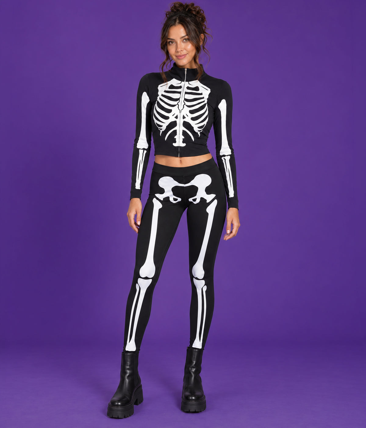 Skeleton High Waisted Leggings