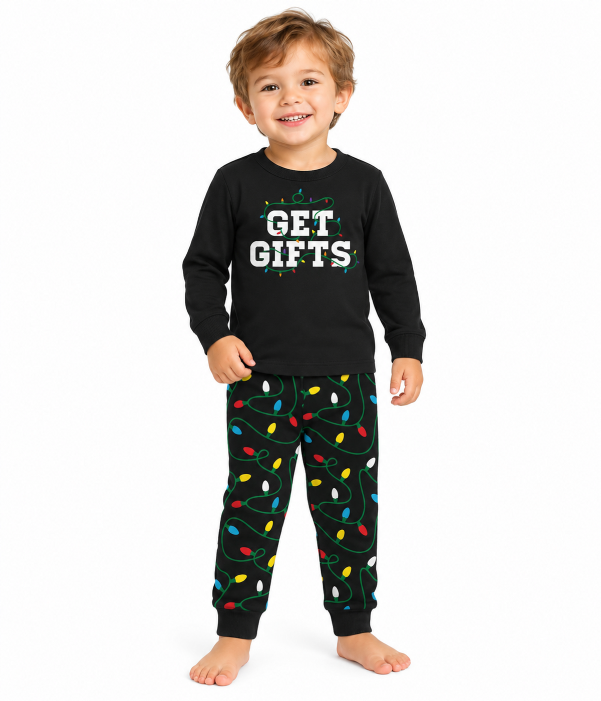 Toddler Boy's Get Gifts Crew Neck Pajama Set