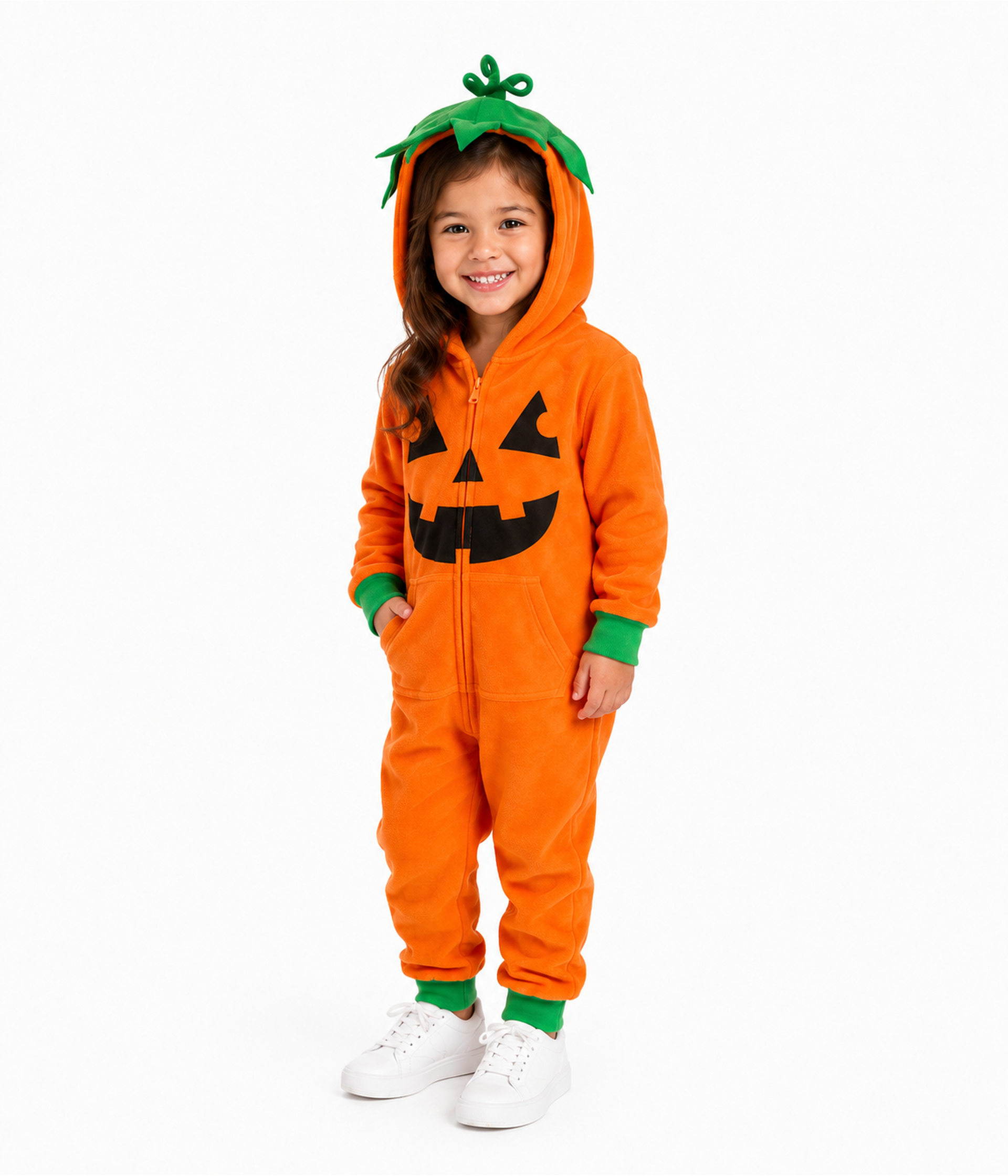 Toddler Girl's Pumpkin Costume Primary Image