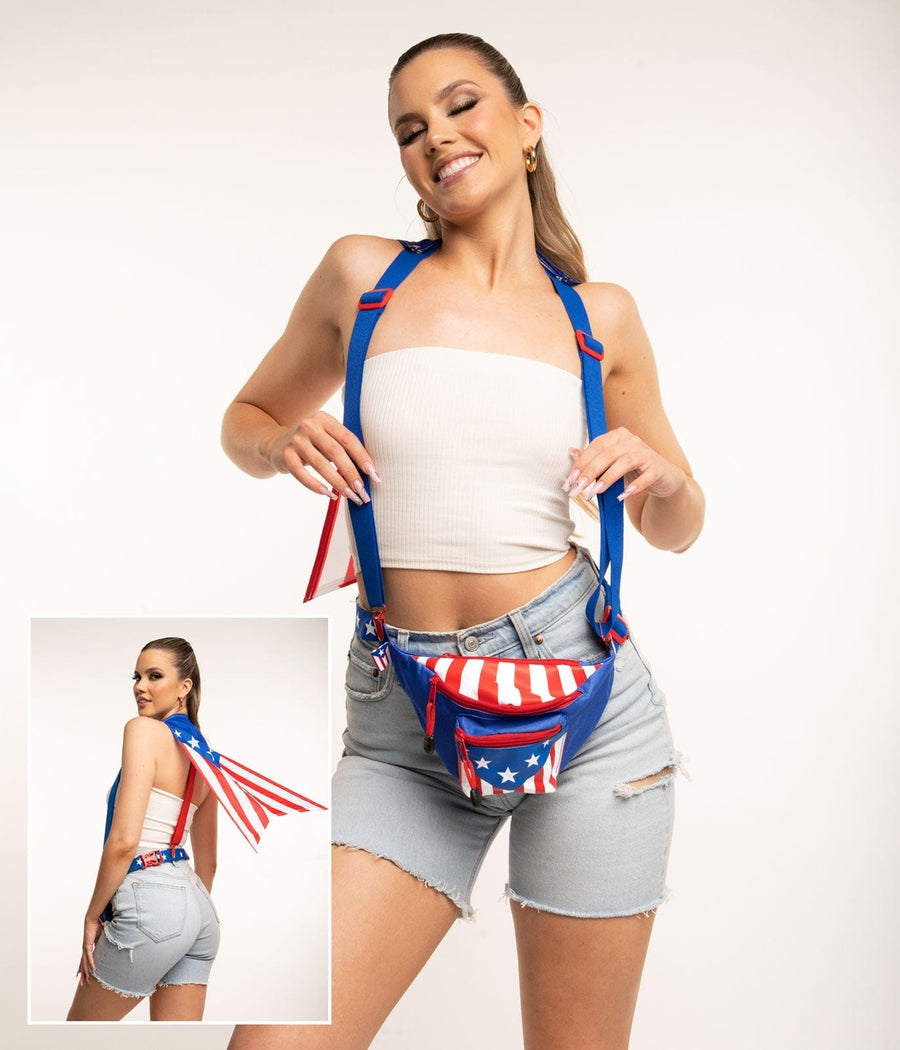 USA Fanny Pack with Cape | Tipsy Elves