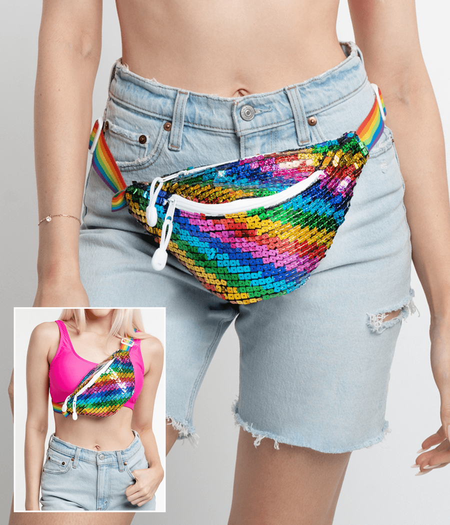 Rainbow Sequin Fanny Pack Image 2