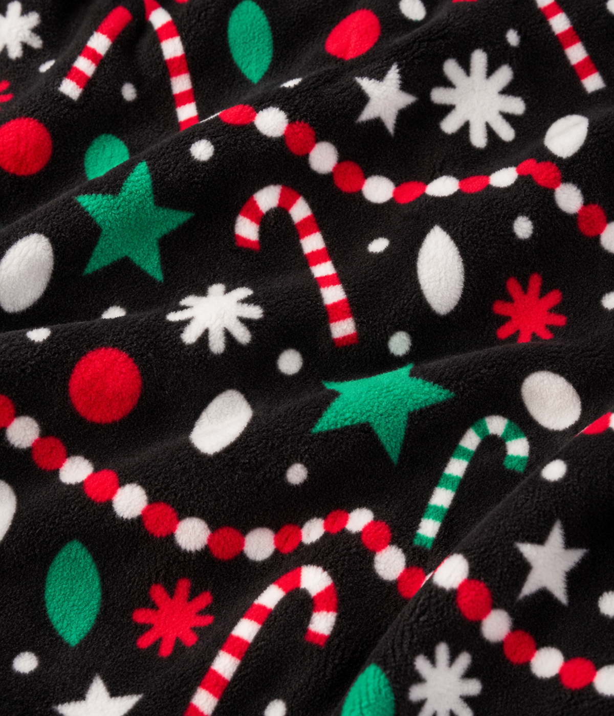Women's Holiday Goodies Jumpsuit fabric close-up