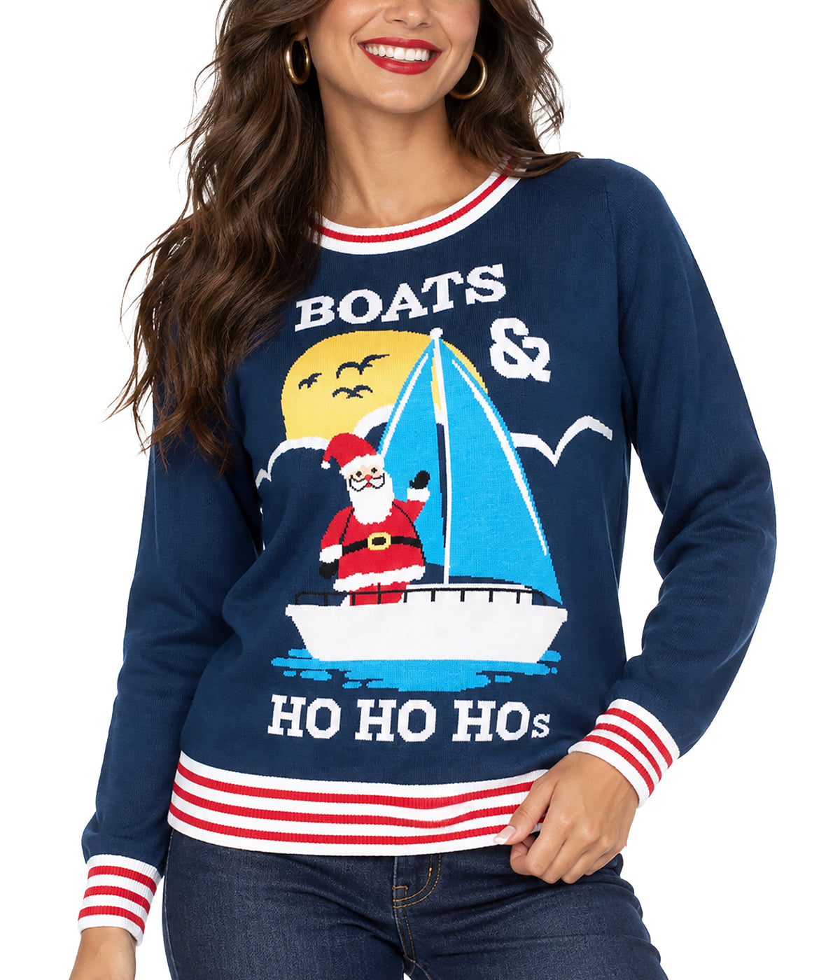 Women's Boats & Ho Ho Hos Ugly Christmas Sweater