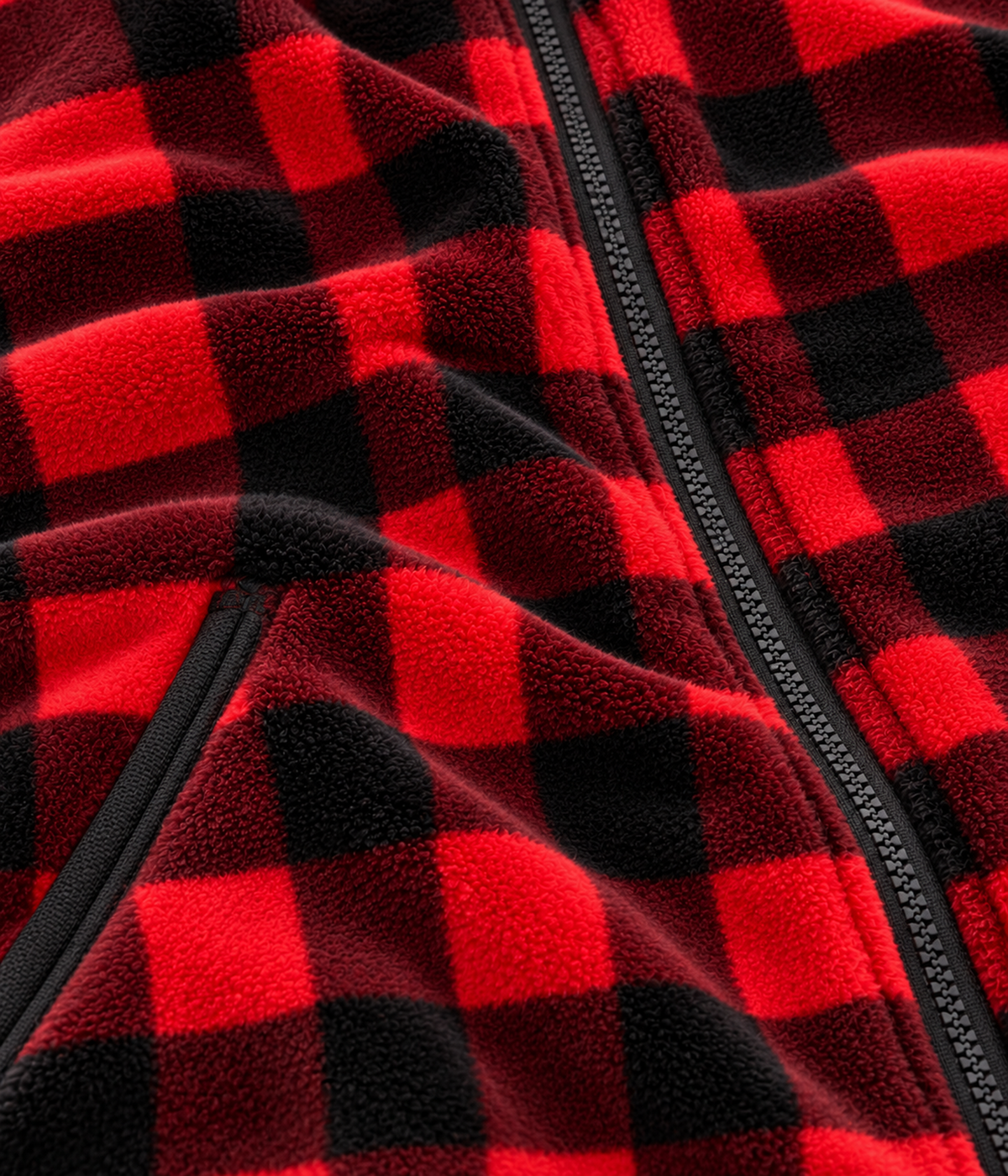 Women's Lumberjack Jumpsuit fabric close-up