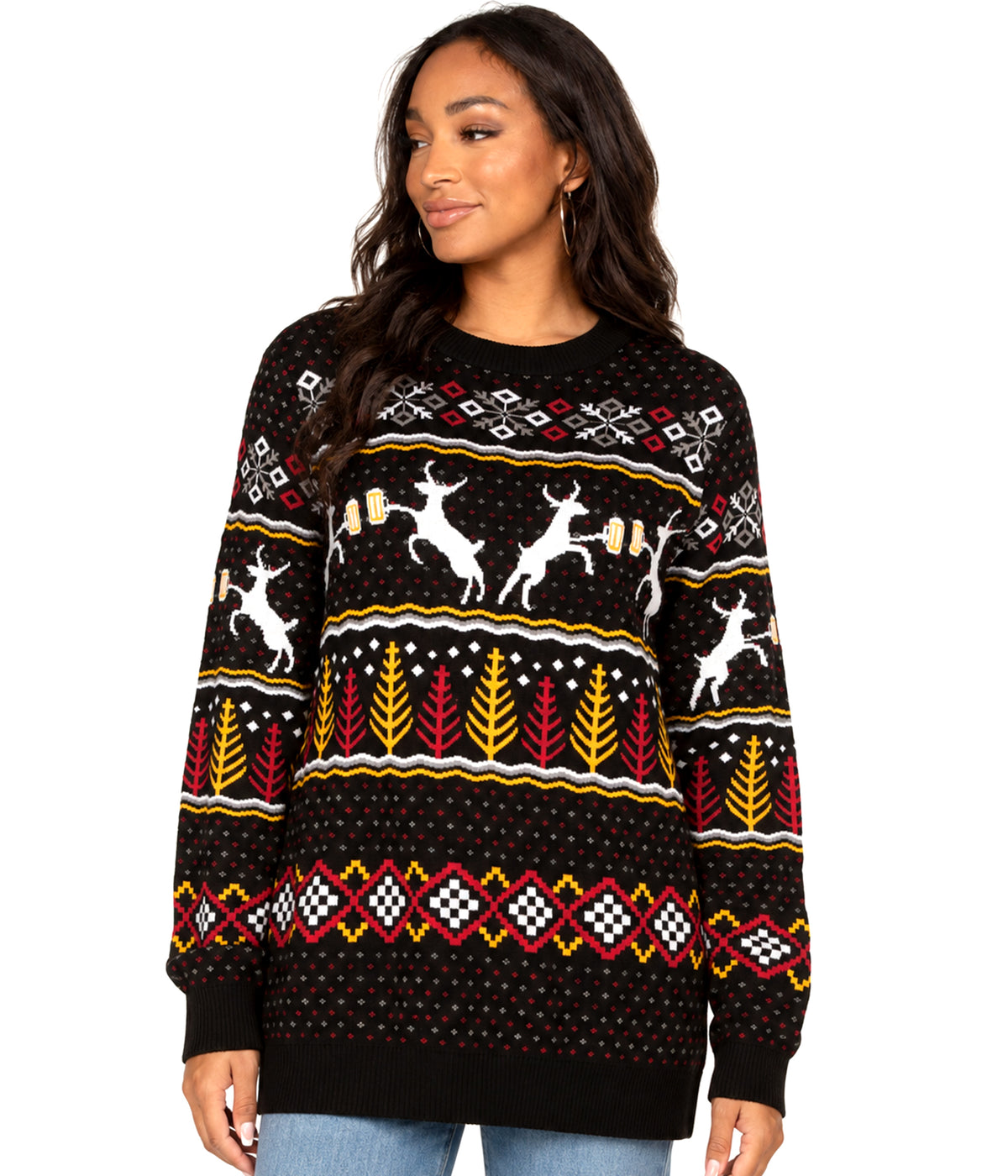 Women's Caribrew Oversized Christmas Sweater Image 2
