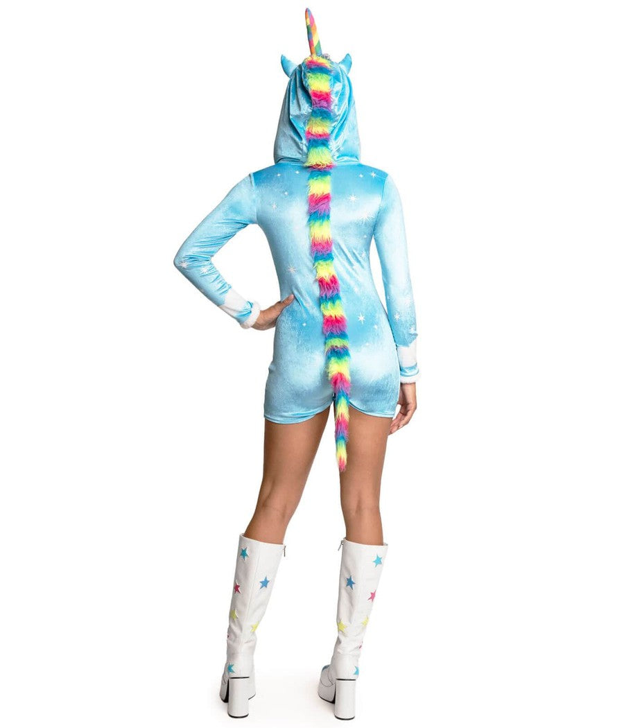 Women's Blue Unicorn Costume Image 2