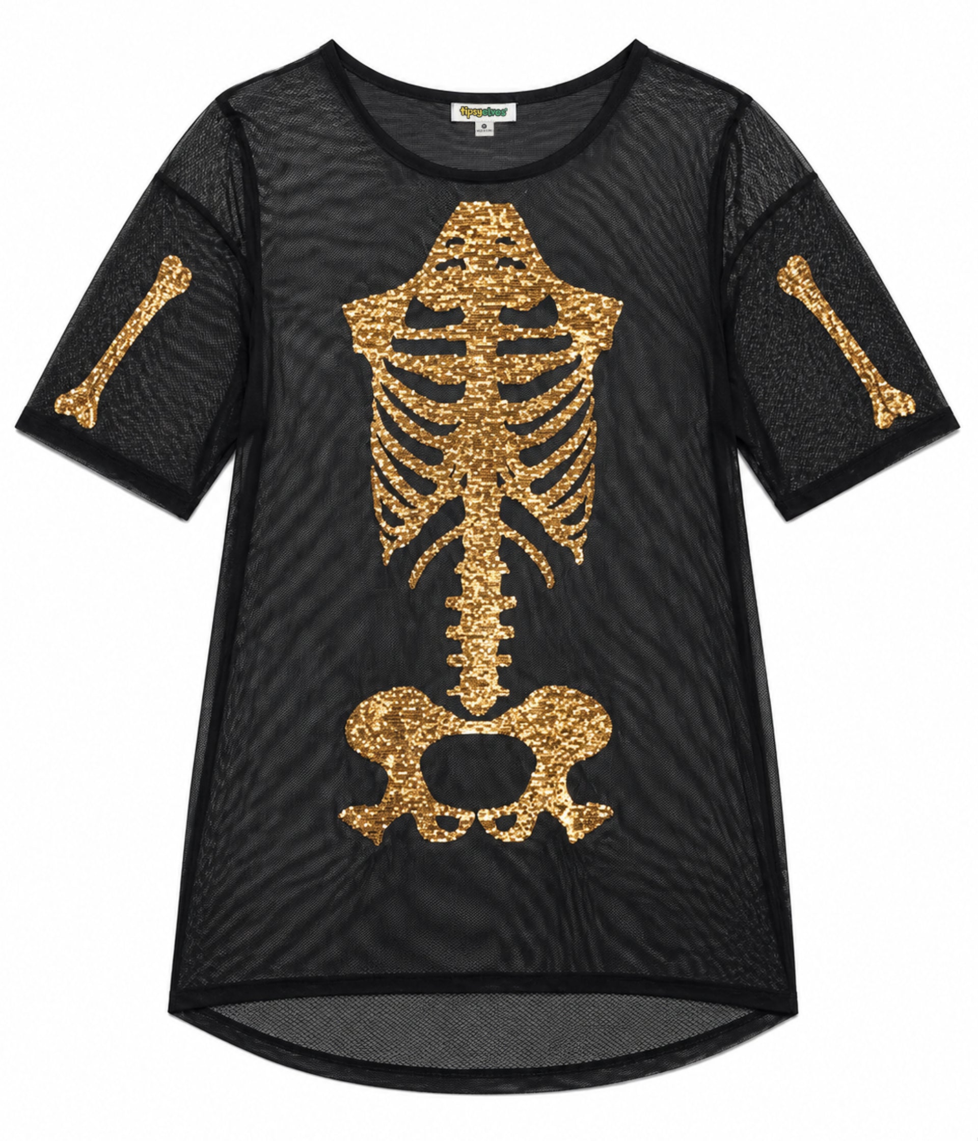 Gold Skeleton Mesh Costume Dress