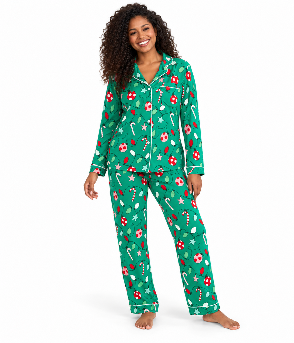 Women's Holly Jolly Lapel Pajama Set