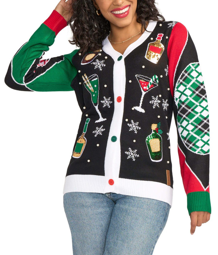 Women's Mix and Be Merry Christmas Cardigan Sweater
