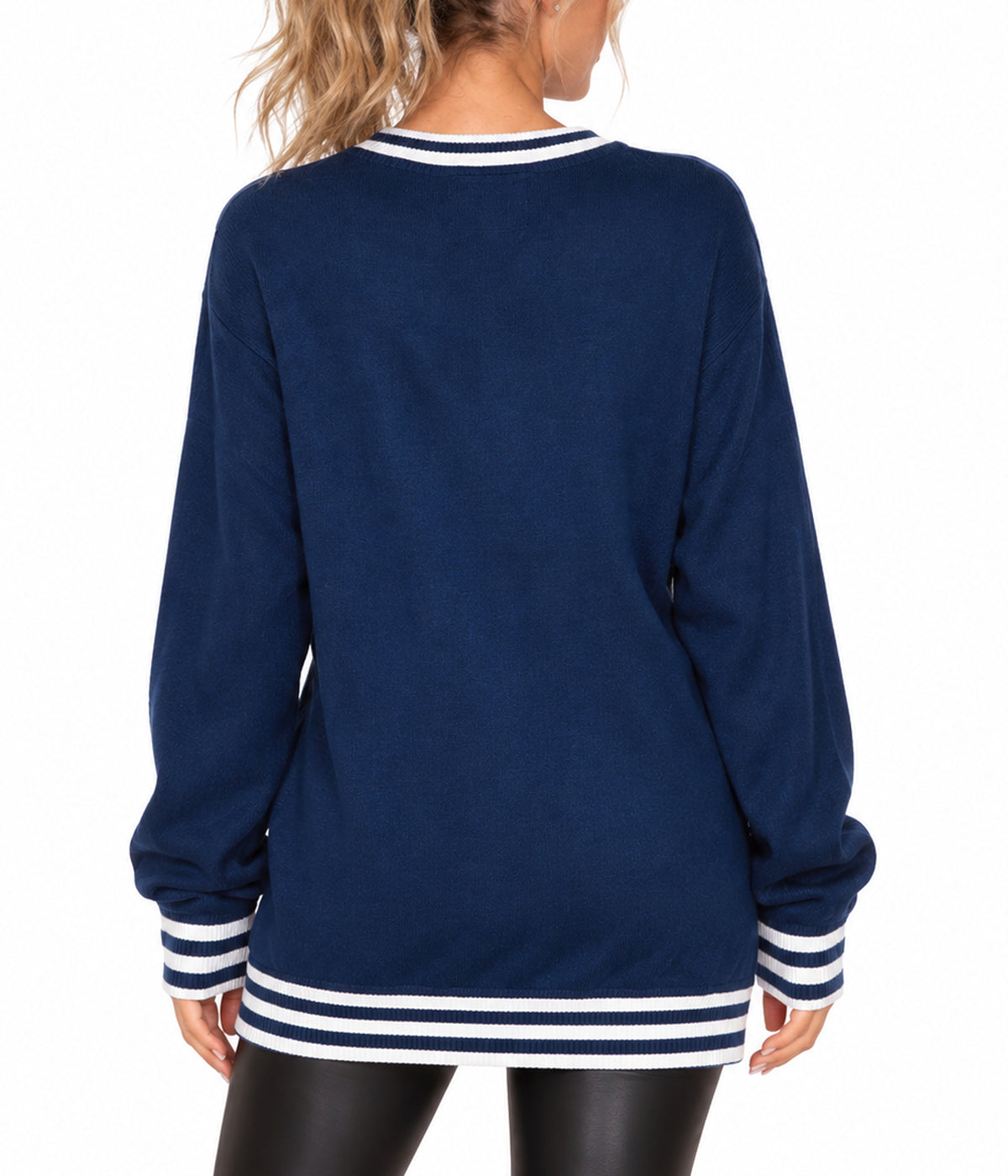 Women's Santa's Log On Fire Oversized Christmas Sweater