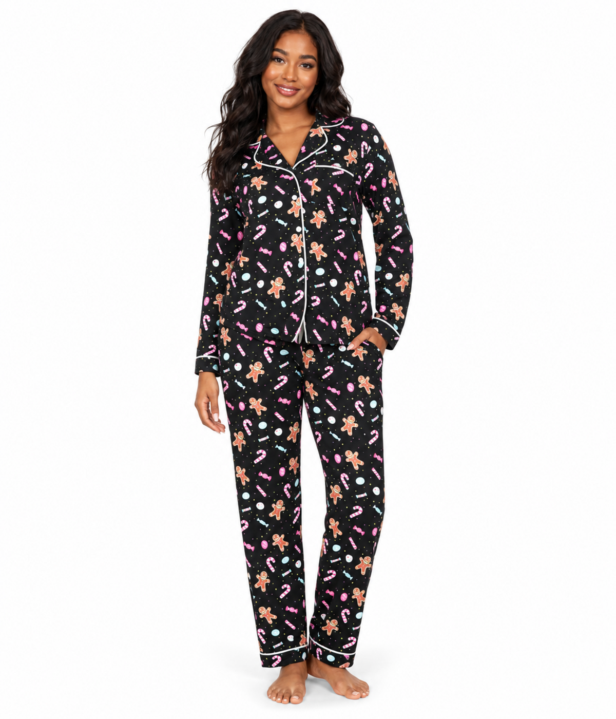 Women's Seasonal Sweets Lapel Pajama Set Primary Image