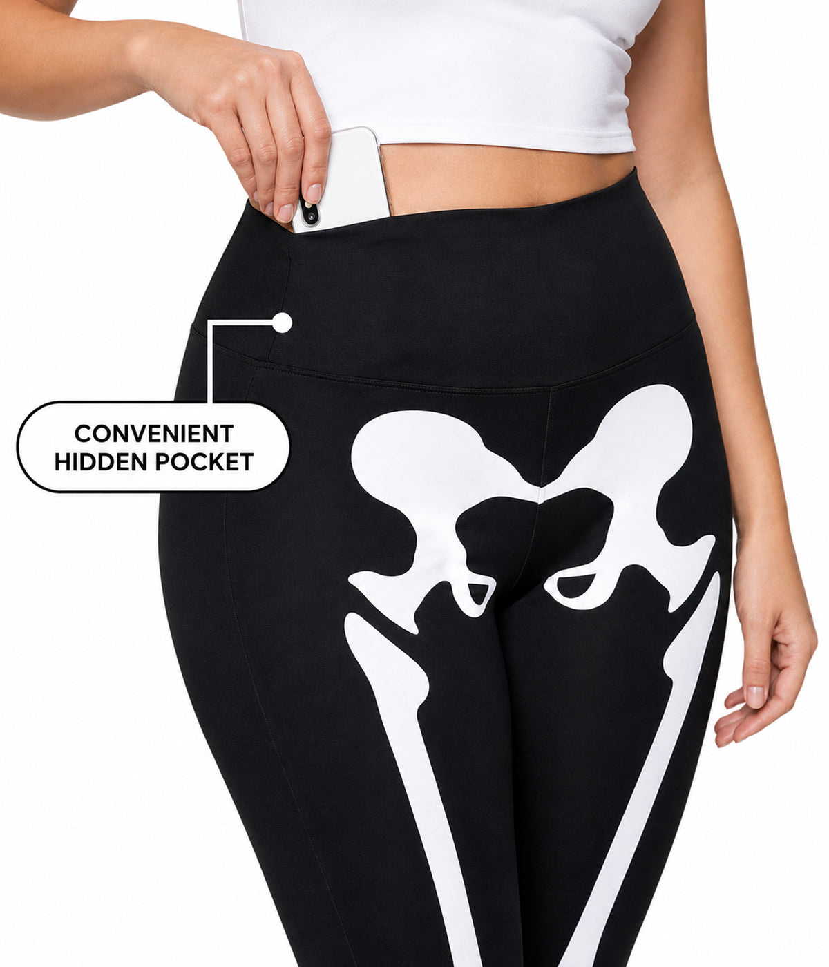 Skeleton High Waisted Leggings