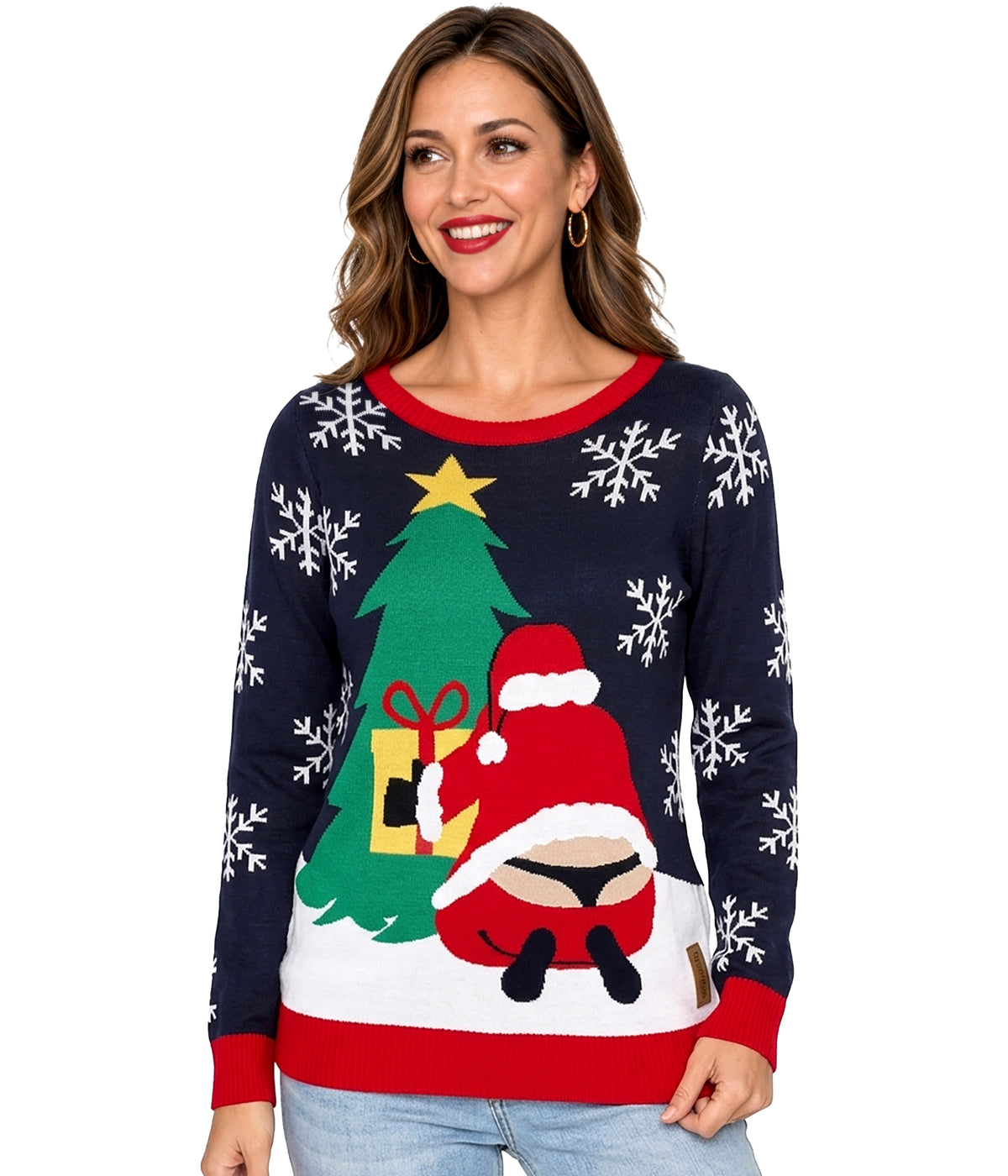 Women's Winter Whale Tail Ugly Christmas Sweater Image 2